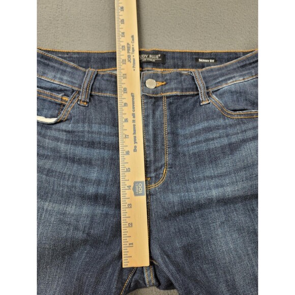 Judy Blue Jeans Womens 15/32 Dark Wash Skinny Fit Raw Hem Stretch JB82201DK - Picture 7 of 14